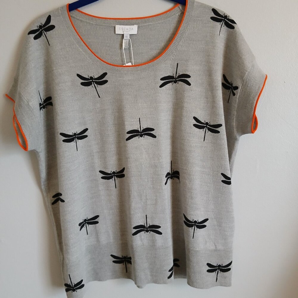 Escada Sport dragonfly patterned blouse